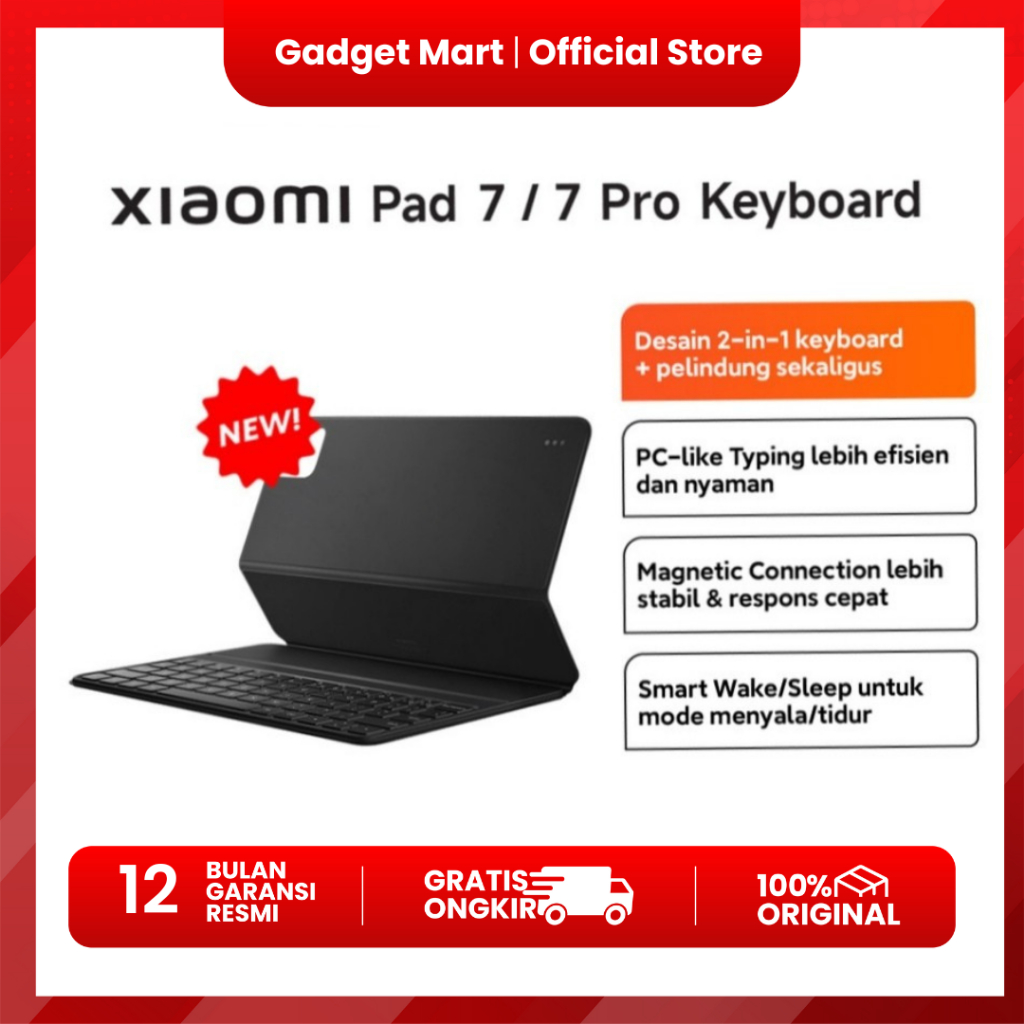Xiaomi Pad 7/7 Pro Keyboard Garansi Resmi