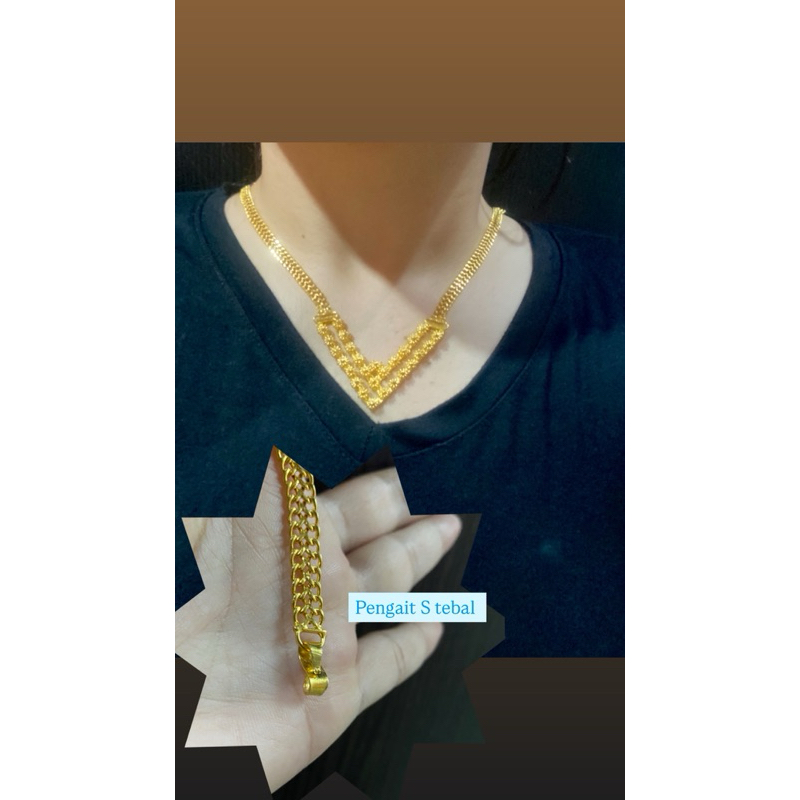 Kalung sultan replika emas asli matahari warna emas 99