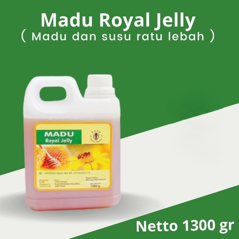 

Madu Royal Jelly, Asli Murni 2 in1 Madu Murni plus Royal Jelly Kemasan Jerigen Berat 1300gr