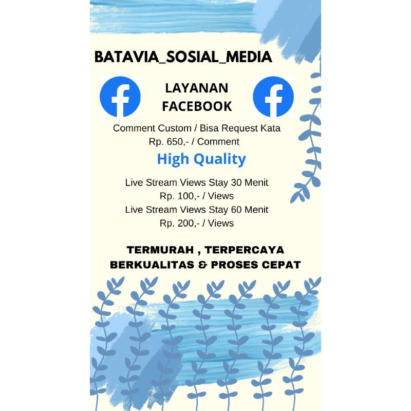 Jasa Layanan Facebook Comment & Penonton Live Stream