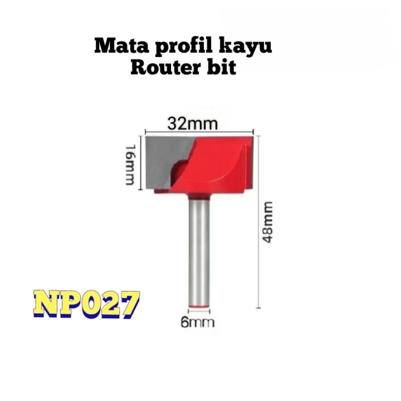Mata profil kayu 6x32Mata router bit  Cleaning bottom CNC Milling cutter mata router trimmer kayu ma
