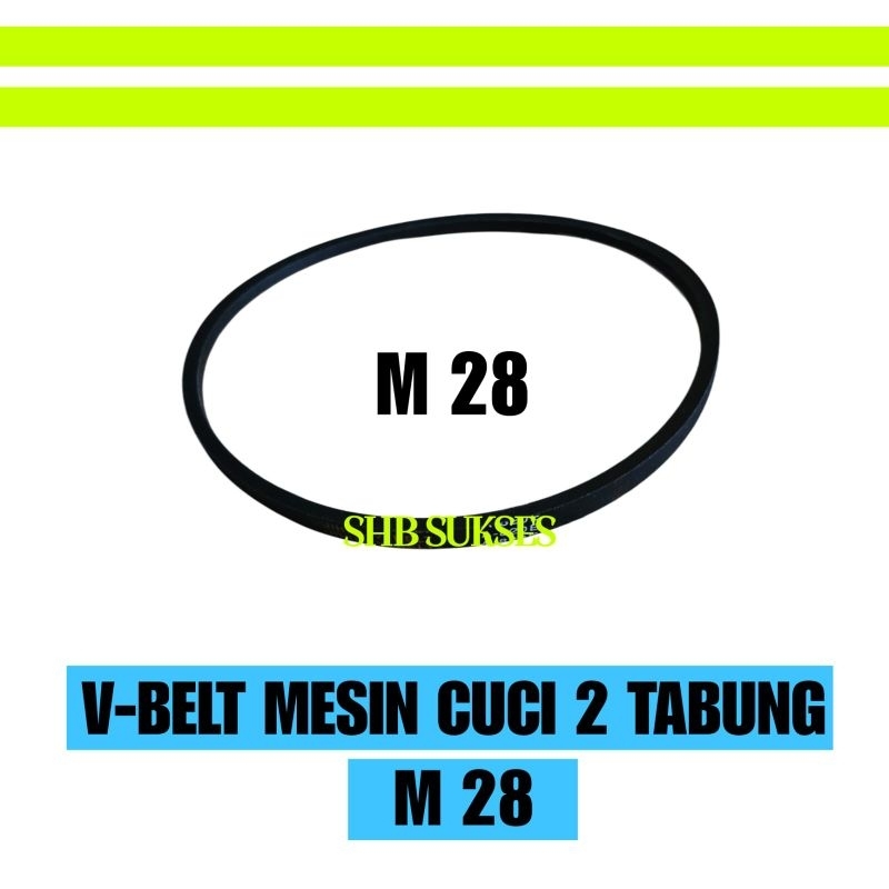 Vbelt mesin cuci M 28 - Fan belt mesin cuci M28 untuk panasonic, aqua, denpoo dll - Karet gearbox me