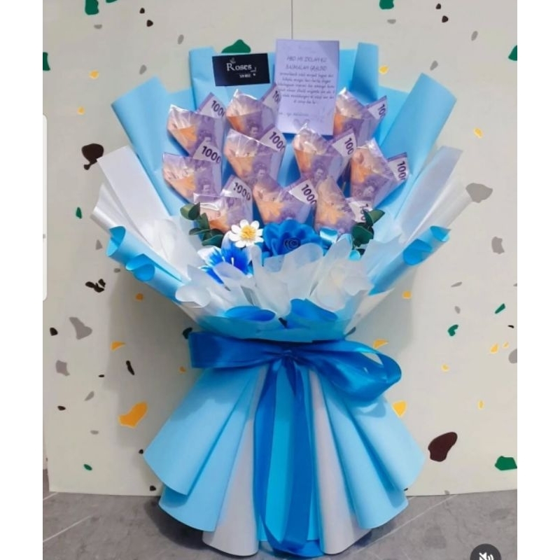 Money Bouquet | buket uang |custom bouquet | kapasitas 10 Lembar