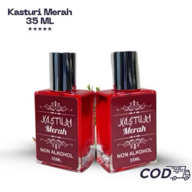 Parfum Kasturi Merah Minyak Wangi Arab Non Alkohol Parfume Sholat Pria Dan Wanita 35ml