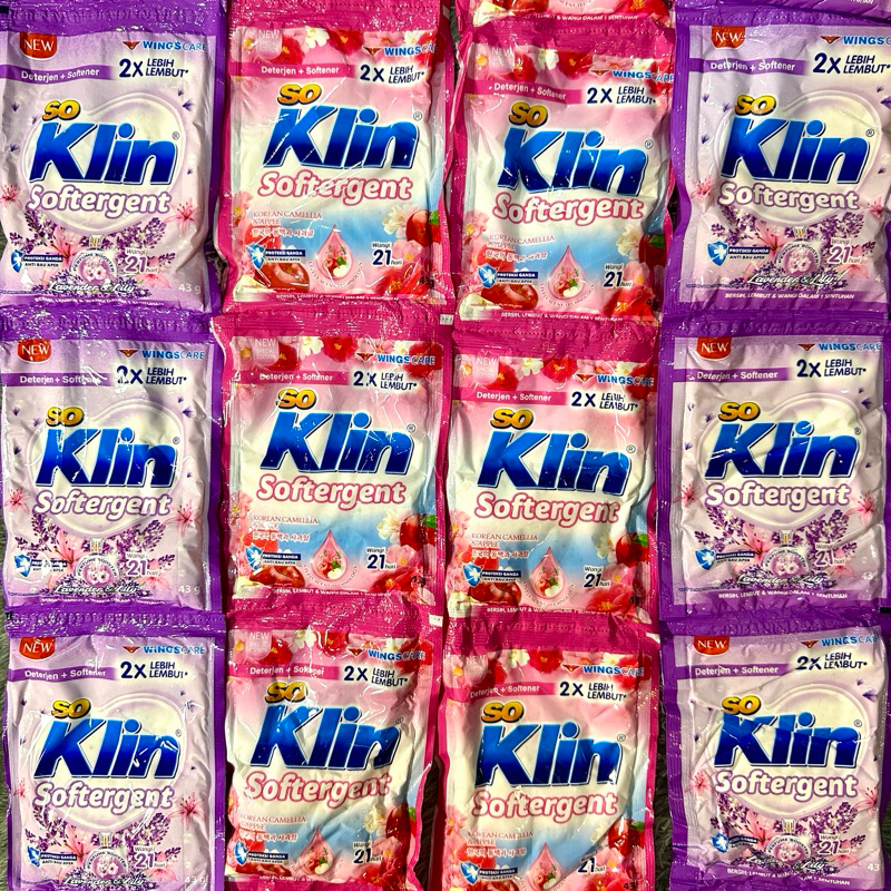 So Klin Softergent Bubuk Kemasan 1000 Sachet 1 Renceng Isi 6 Pcs Detergen Bubuk 43 gr Soklin
