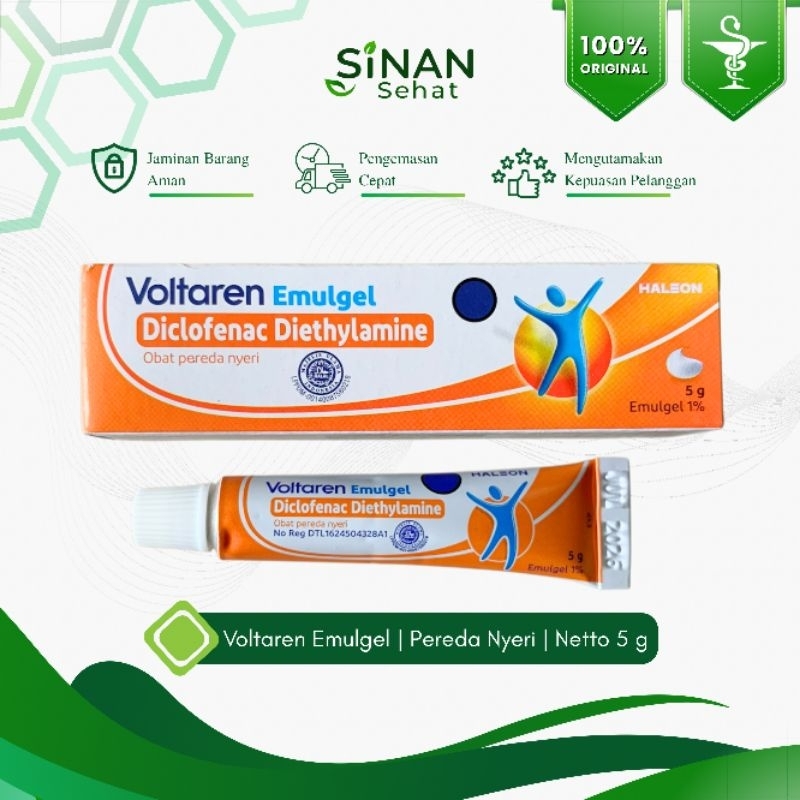 Apotek Sinan Sehat | Voltaren Emulgel Gel 5 gr - Arthritis Pain | Obat Nyeri Sendi & Nyeri Otot