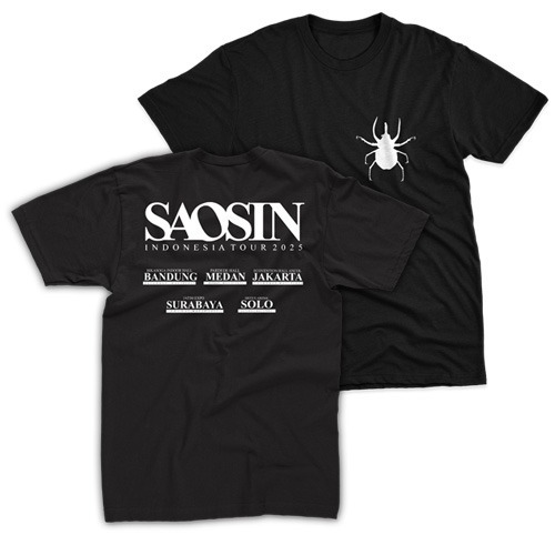 KAOS BAND TOUR - SAOSIN - SAOSIN INDONESIA TOUR 2025 - TSHIRT BAND