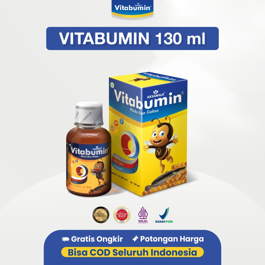 

Vitabumin Madu Ikan Gabus Temulawak 130 ml madu murni penambah nafsu makan