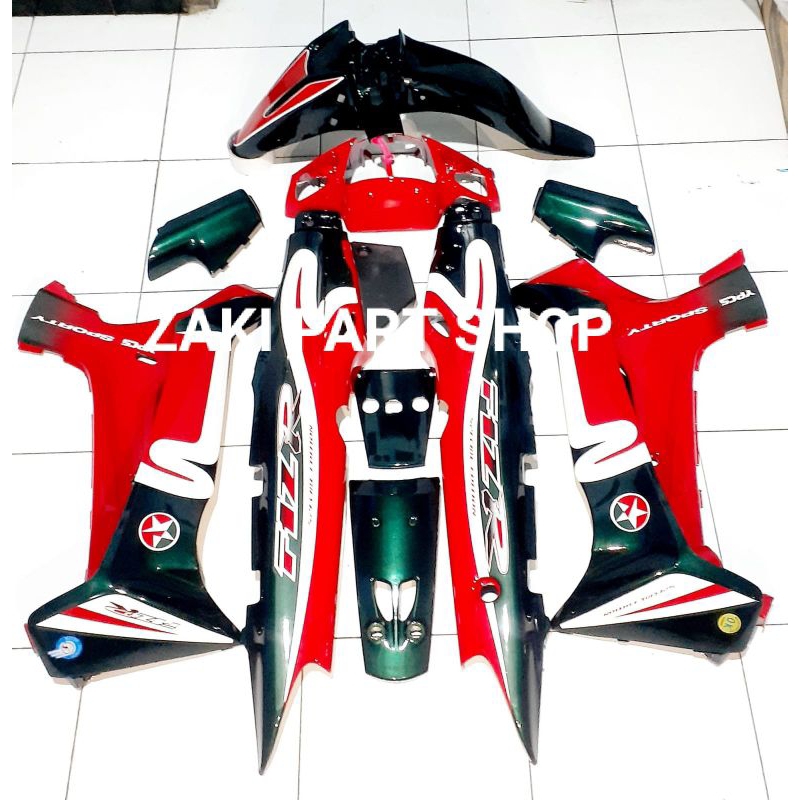 body halus full set fizr Caltex body halus full set Yamaha f1zr Caltex hijau botol