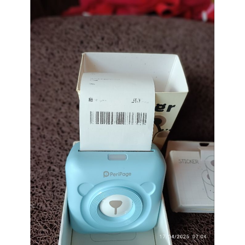 Mohon di baca - PERIPAGE A6 Printer Mini Thermal Bluetooth + Stiker Label isi 3 Roll
