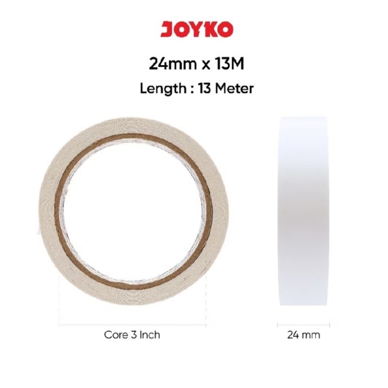 

DOUBLE TAPE DOBEL TIP 1 INCH 24 MM X 15 YARD JOYKO TAPE