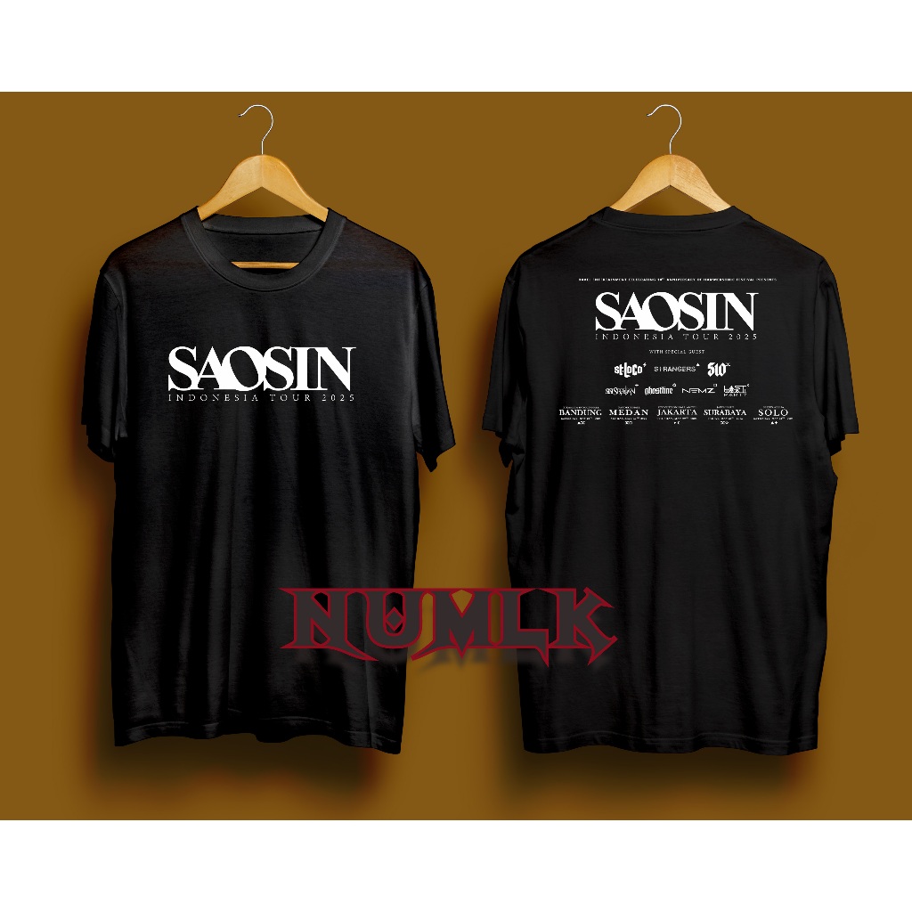 Kaos Band SAOSIN Tour Indonesia 2025