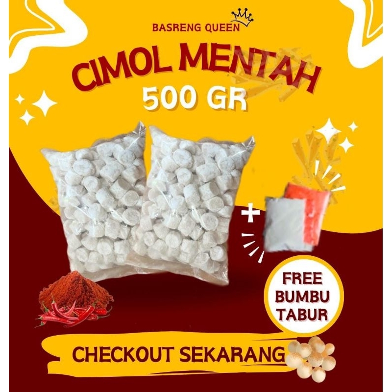 

(GROSIR) Cimol Mentah Bawang Putih 500g (FREE BUMBU TABUR / CHILI OIL)