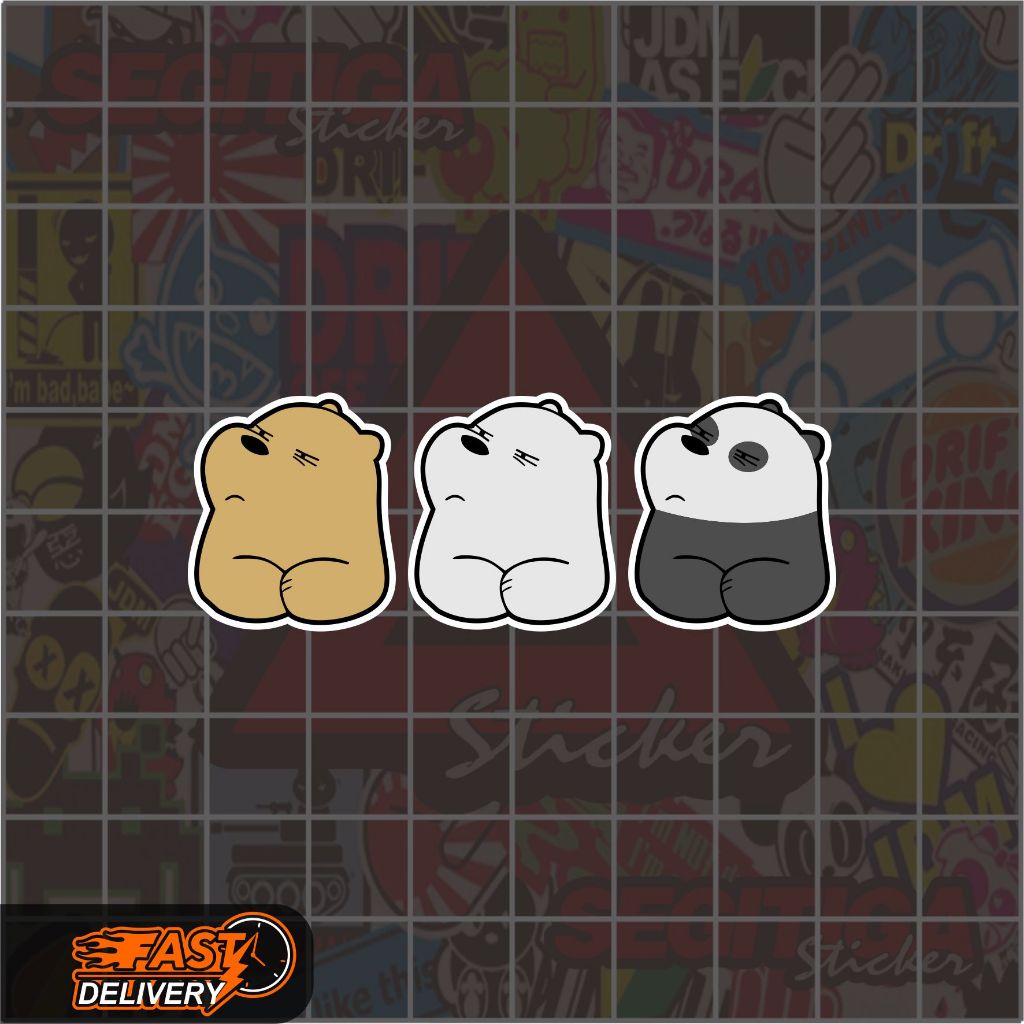 

Sticker We Bare Bear Ukuran 3 x 3.5 Cm