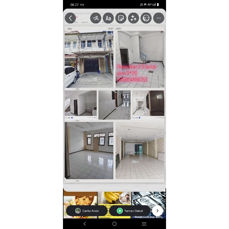 disewakan ruko sepanjang town house