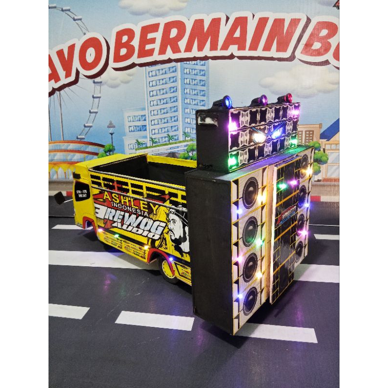 miniatur truk sound horeg / miniatur truk sound system / miniatur truk oleng