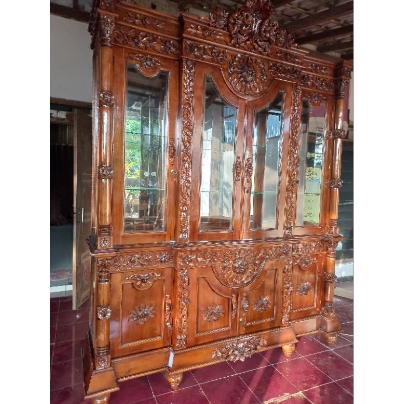 ALMARI HIAS KAYU JATI, BUFET JATI JEPARA