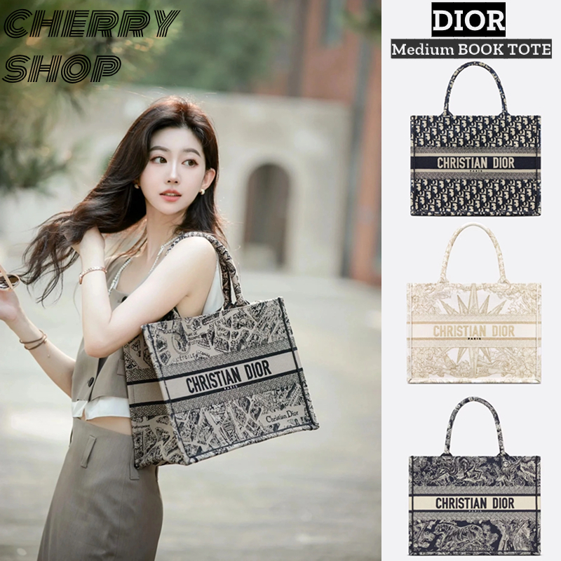 ✨Dior Medium Book Tote bag✨ Tas Tote Buku Medium Dior