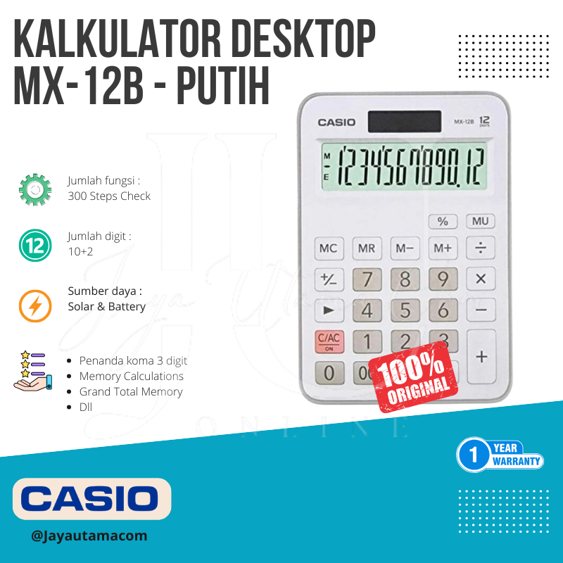 

Kalkulator Casio MX 12B White Original