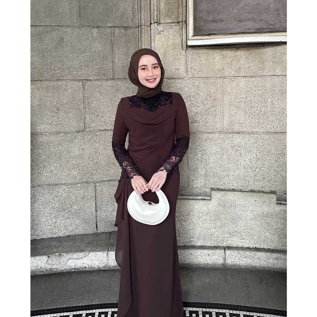 Hanaah Dress Melayu Jumbo Busui  Elegant Simpel Model Terbaru 2025