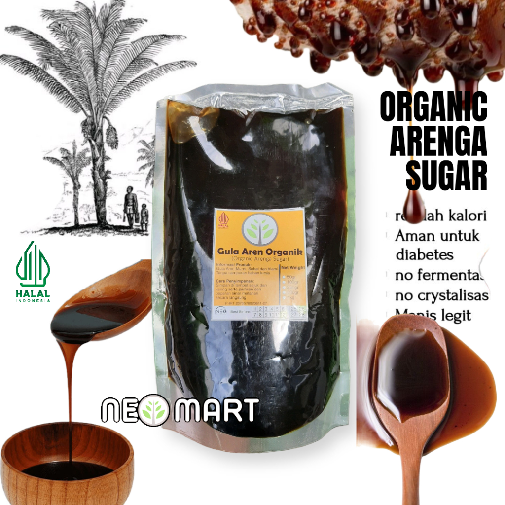 

Premium Brown Sugar / Jawa Aren Cair / Gula Merah Cair Premium 1kg kemasan pouch