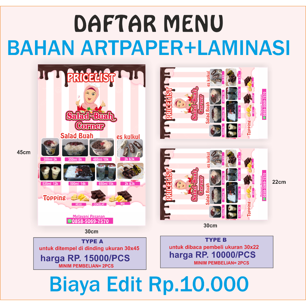 

PO DAFTAR MENU. PRICELIST. DAFTAR HARGA. CETAK MENU