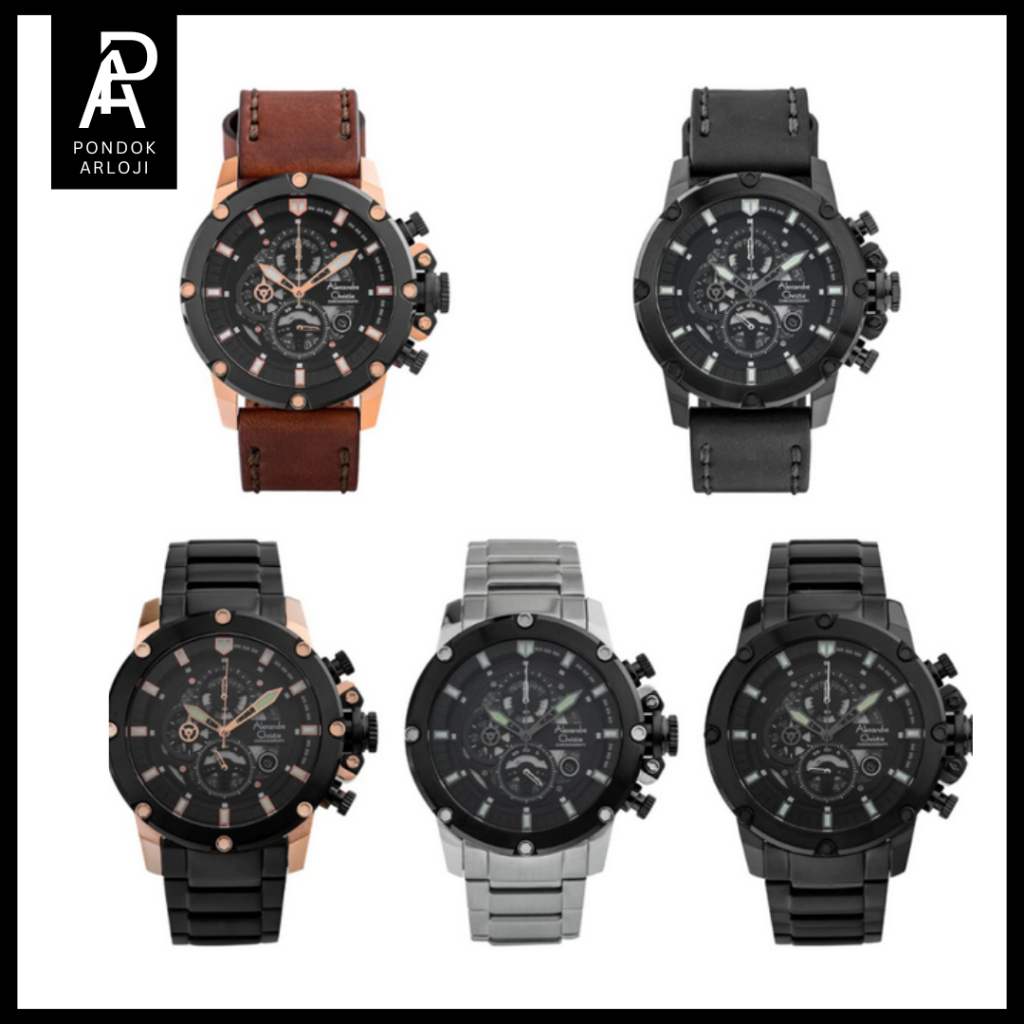 Jam Tangan Pria Alexandre Christie AC 6564 / ac6564 / 6564 Chronograph Garansi Resmi 1 tahun