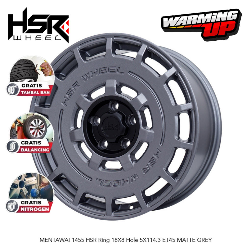 Velg Mobil Racing Xpander Xtrail Ring 18 Baut 5 HSR MENTAWAI 1455 HSR R18 Lebar 8 Hole 5