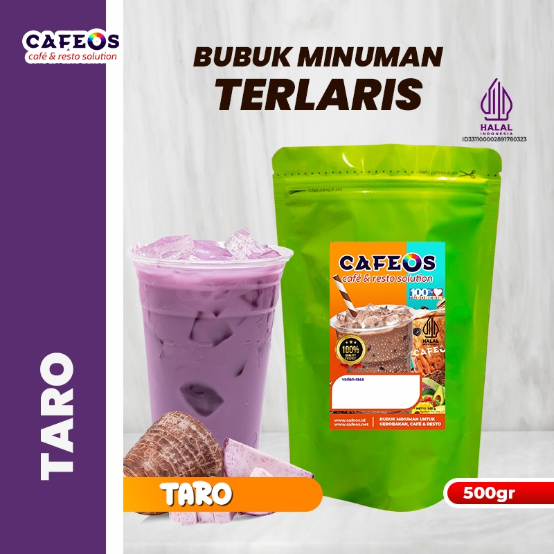

CAFEOS Bubuk Minuman Kekinian Aneka Rasa Taro Kemasan 500 gram Milk & Fruits Series