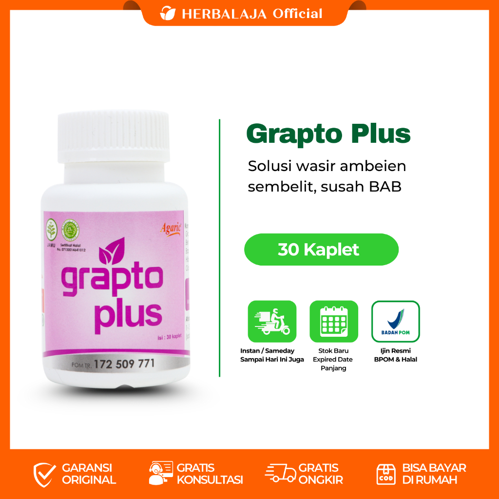 Obat Ambeyen Wasir Graptoplus Grapto Plus Original Ambeien