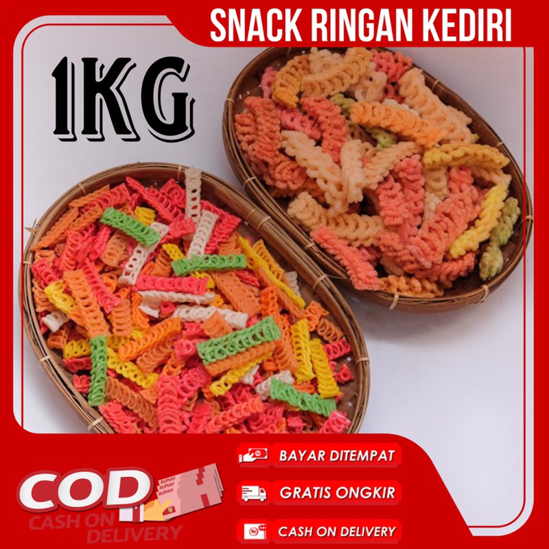 

[1KG] kerupuk kepang rantai / kerupuk toping seblak / kerupuk rantai termurah