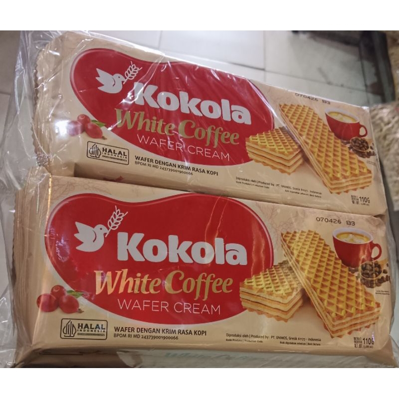 kokola wafer cream white coffee 110 gram