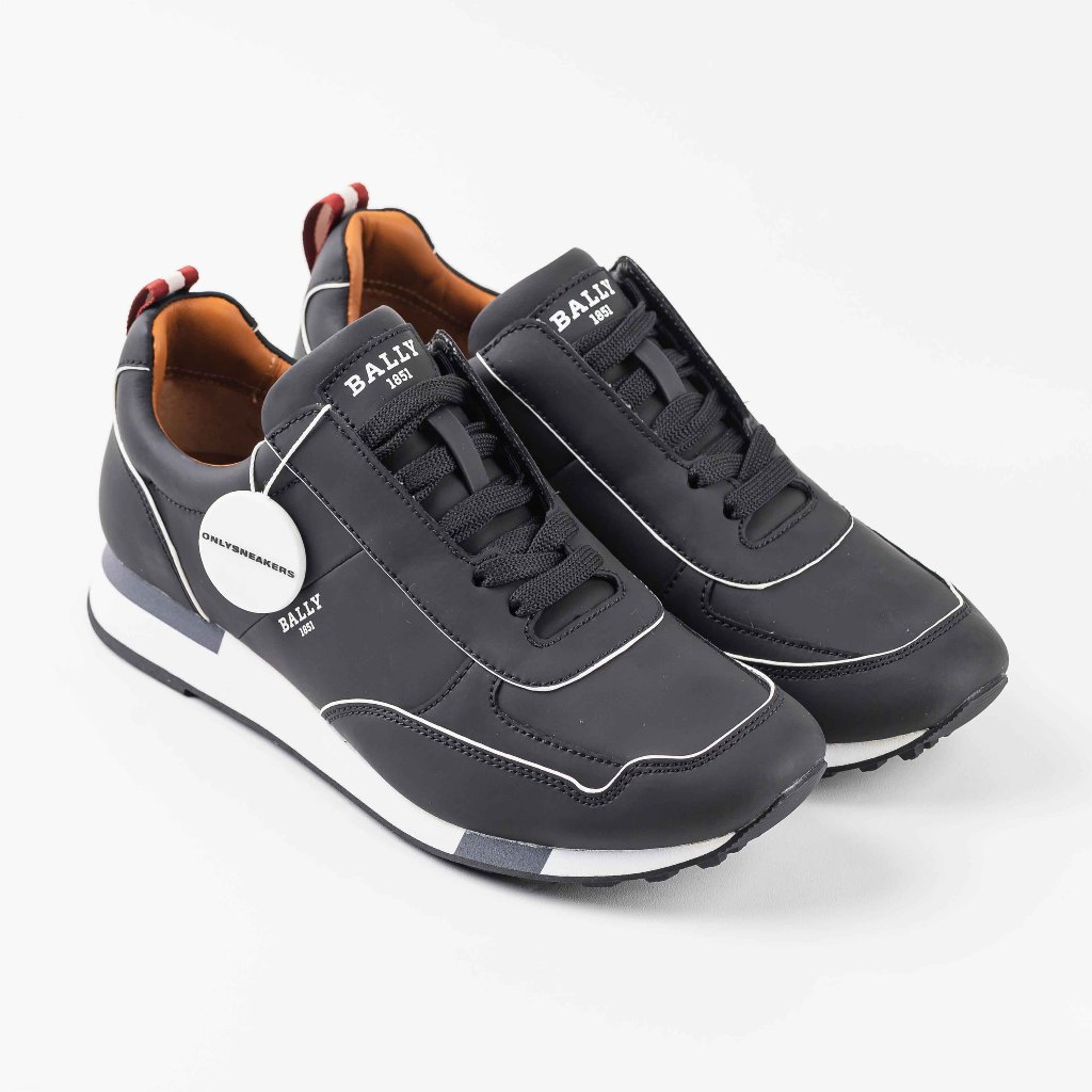 BALLY GARY BLACK RUBER COATED SNEAKERS