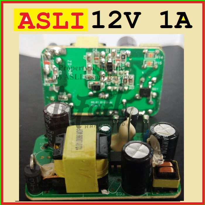 InFath 12V 1A Modul PCB Adaptor 12 V 1 A Murni Real Asli 12V 1A amper ampere Volt adaptor module bek