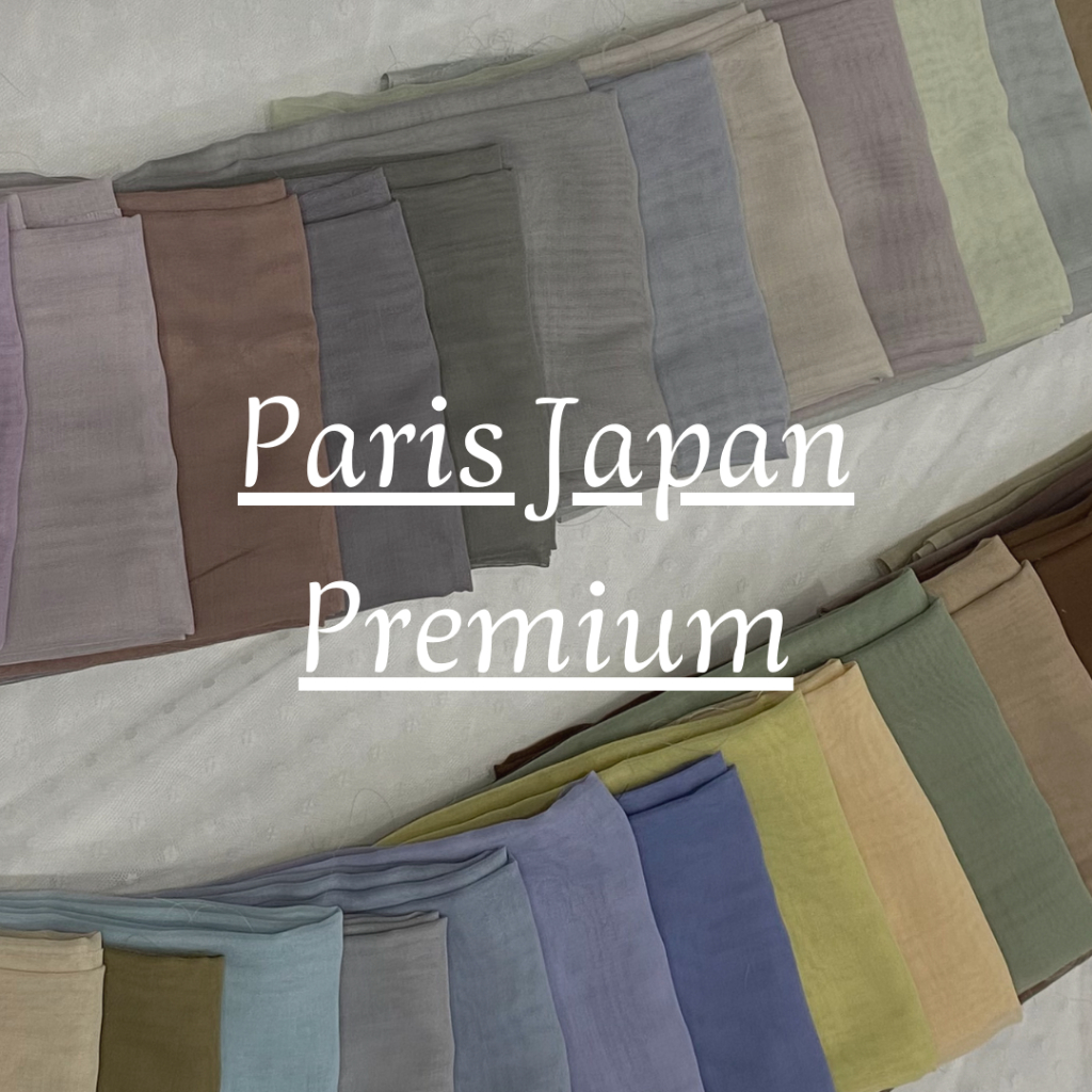 KAIN PARIS JAPAN PREMIUM | BAHAN KAIN KERUDUNG SEGI EMPAT UKURAN 117 HARGA UNTUK 1 PCS KERUDUNG PARI