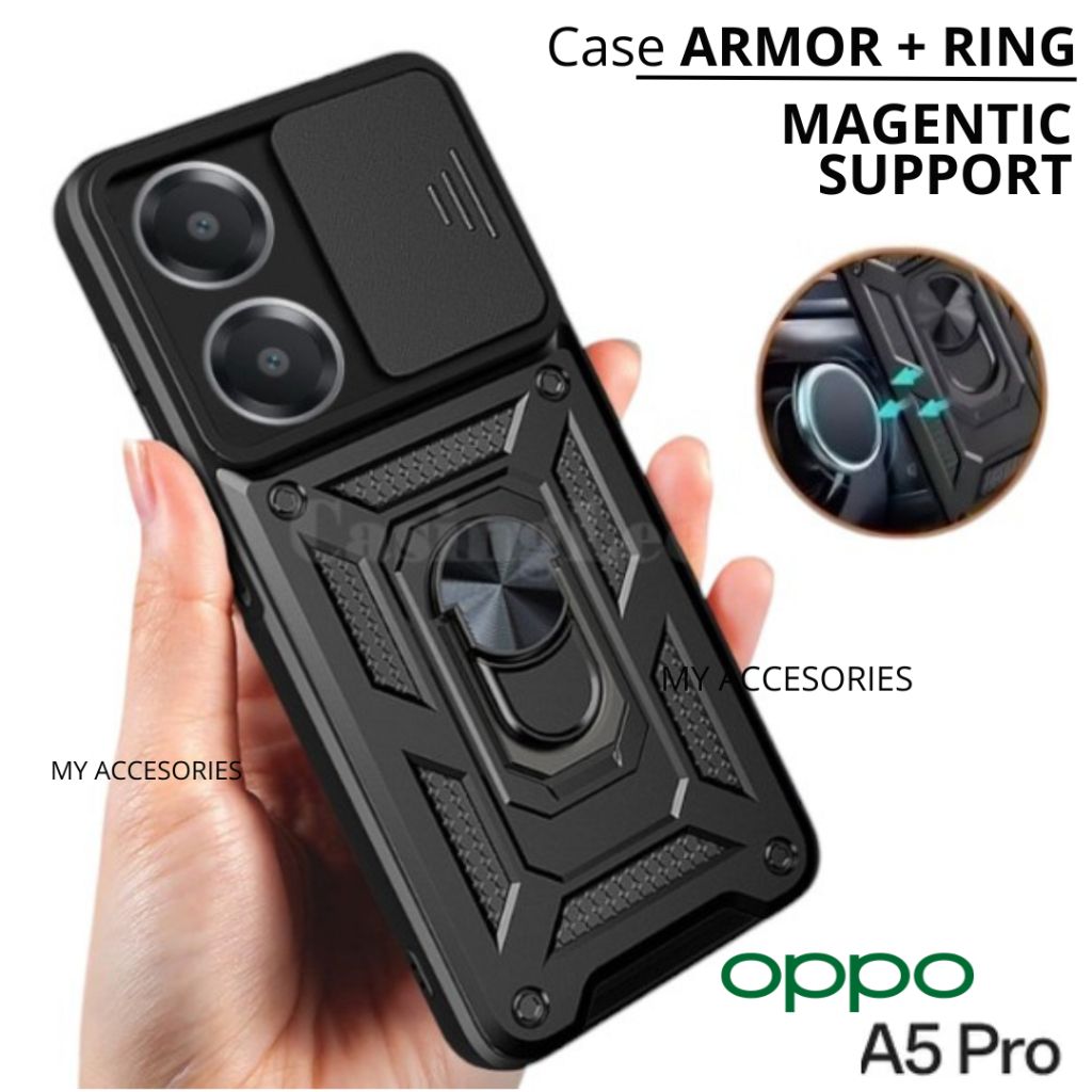 Case ARMOR RING Standing OPPO A5 PRO A3X A3 NFC A3PRO A77S A57 A54 A53 A33 A92 A52 A31 Softcase ROBO
