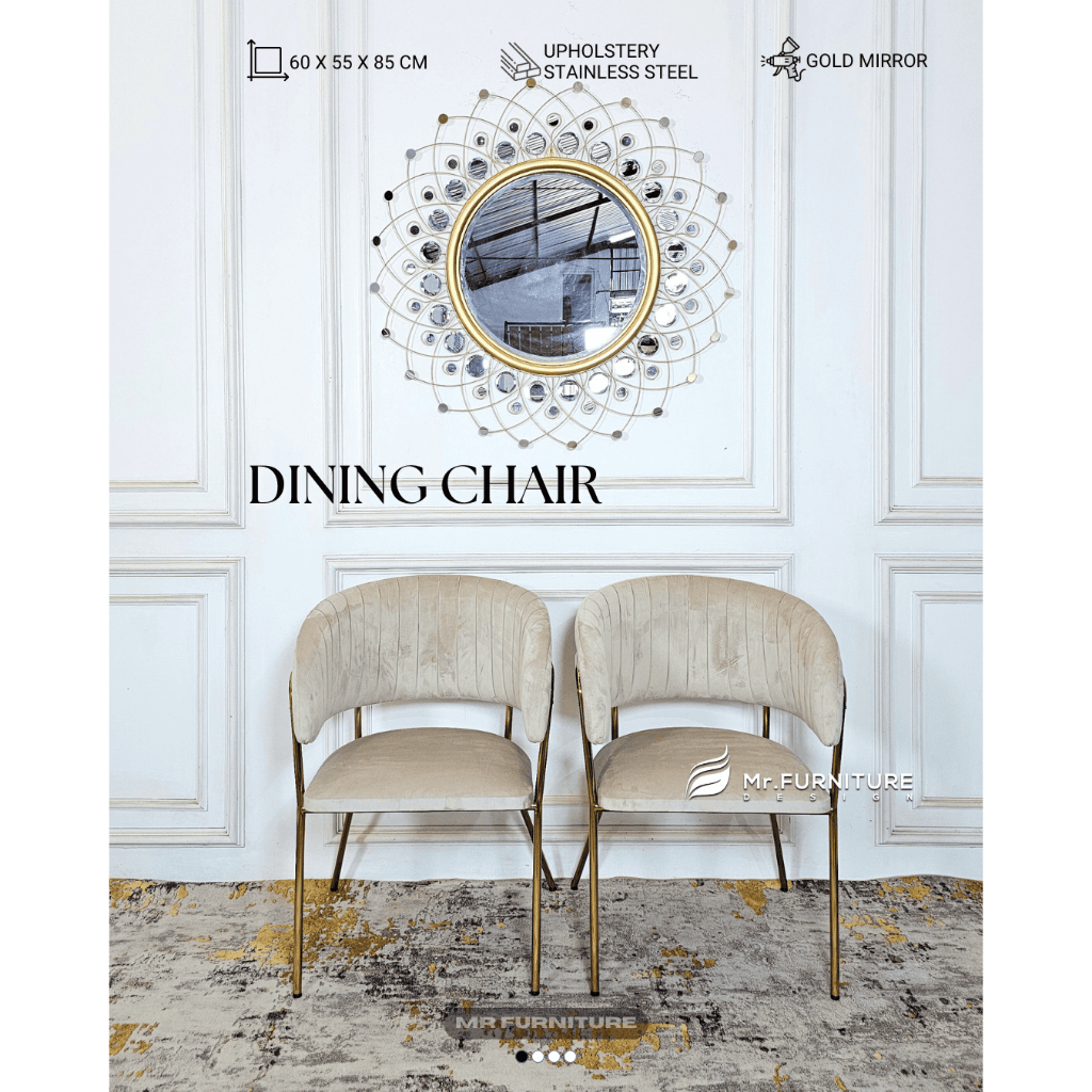 kursi makan kaki stainless