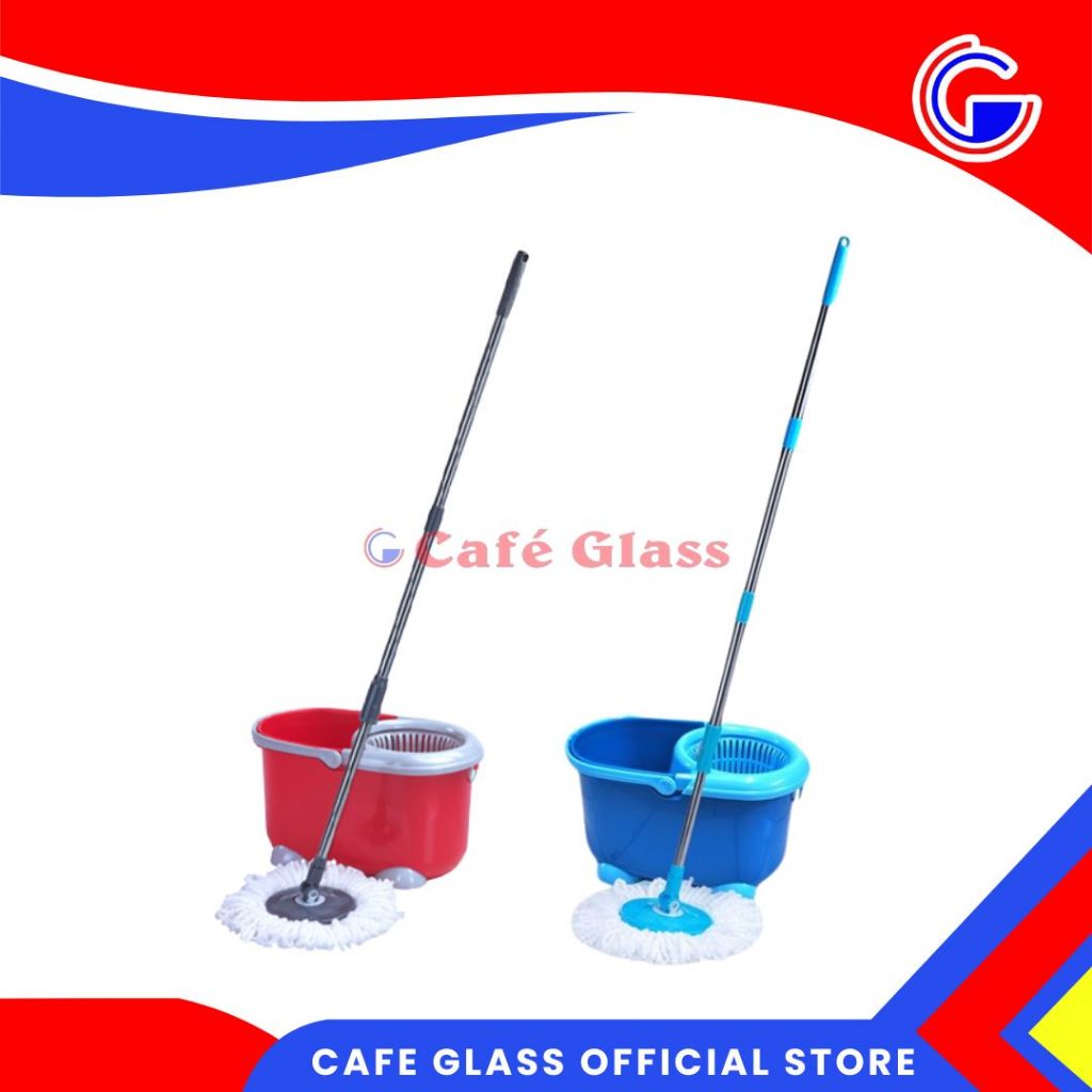 SPIN MOP BULAT / PEL LANTAI PRAKTIS PERAS OTOMATIS + EMBER - LION STAR BM-46 / ALAT RUMAH BERSIH CLE