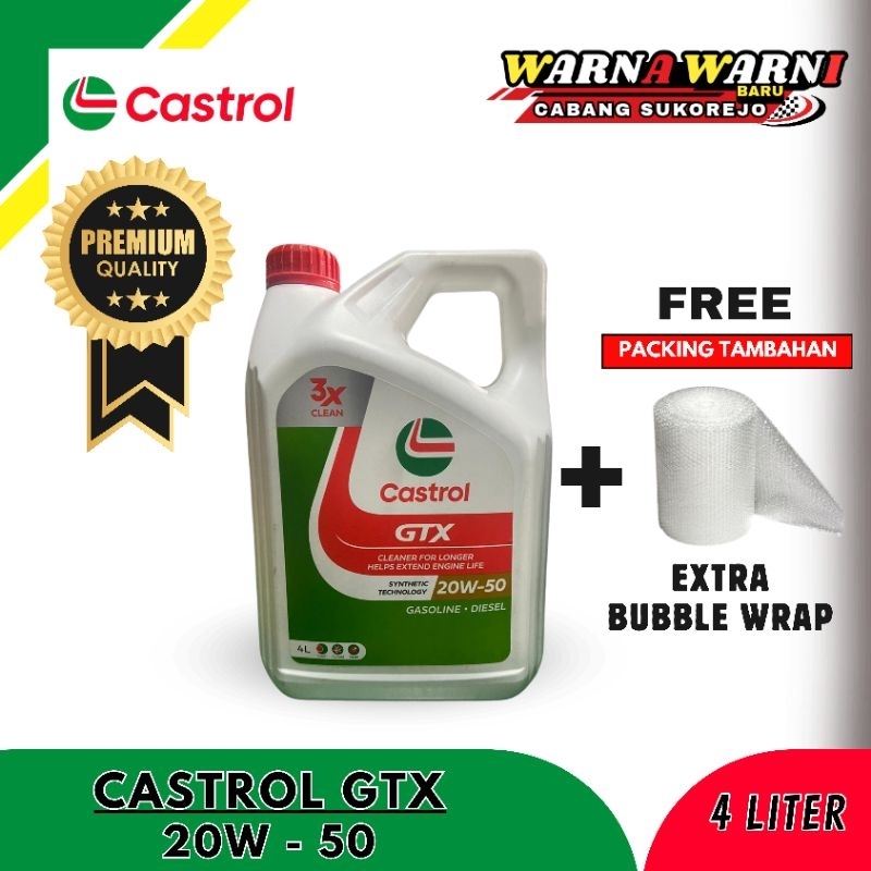 CASTROL GTX 20W -50 4L API SL /CF oli mesin mobil