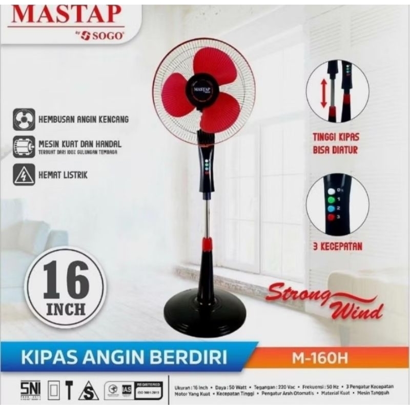 Kipas Angin mastap Berdiri 16 in /kipas Tan fan mastap