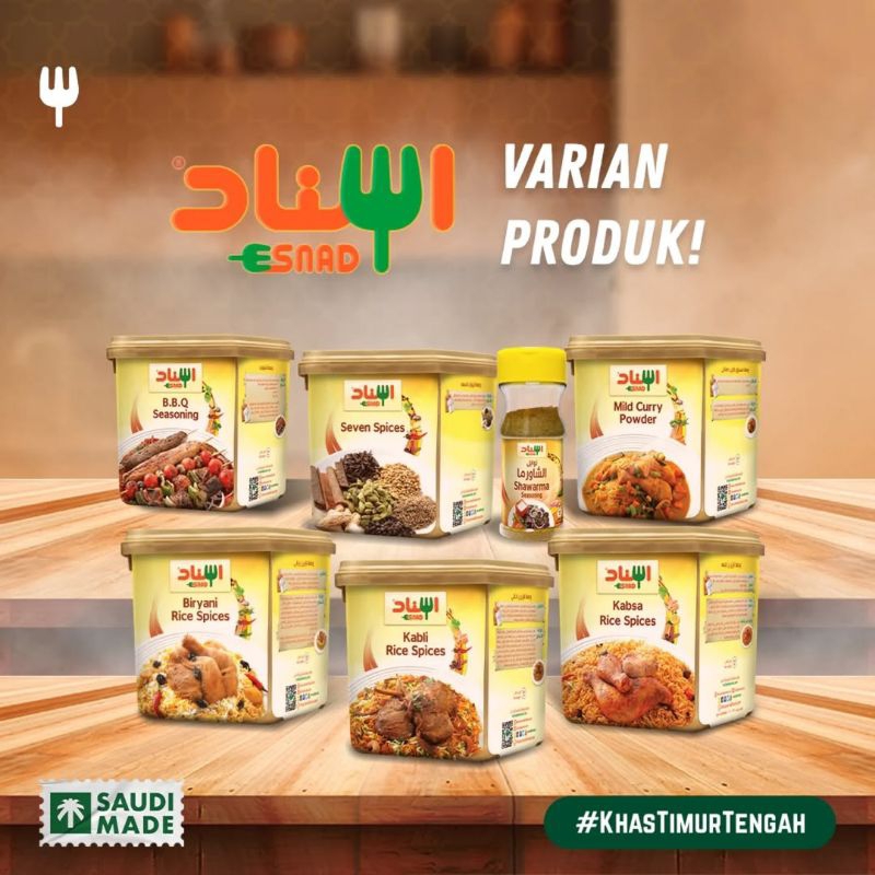 

Bumbu Rempah Basmati Kebuli Biryani Kabsah Mandhi ESNAD Saudi Arabia 200gr