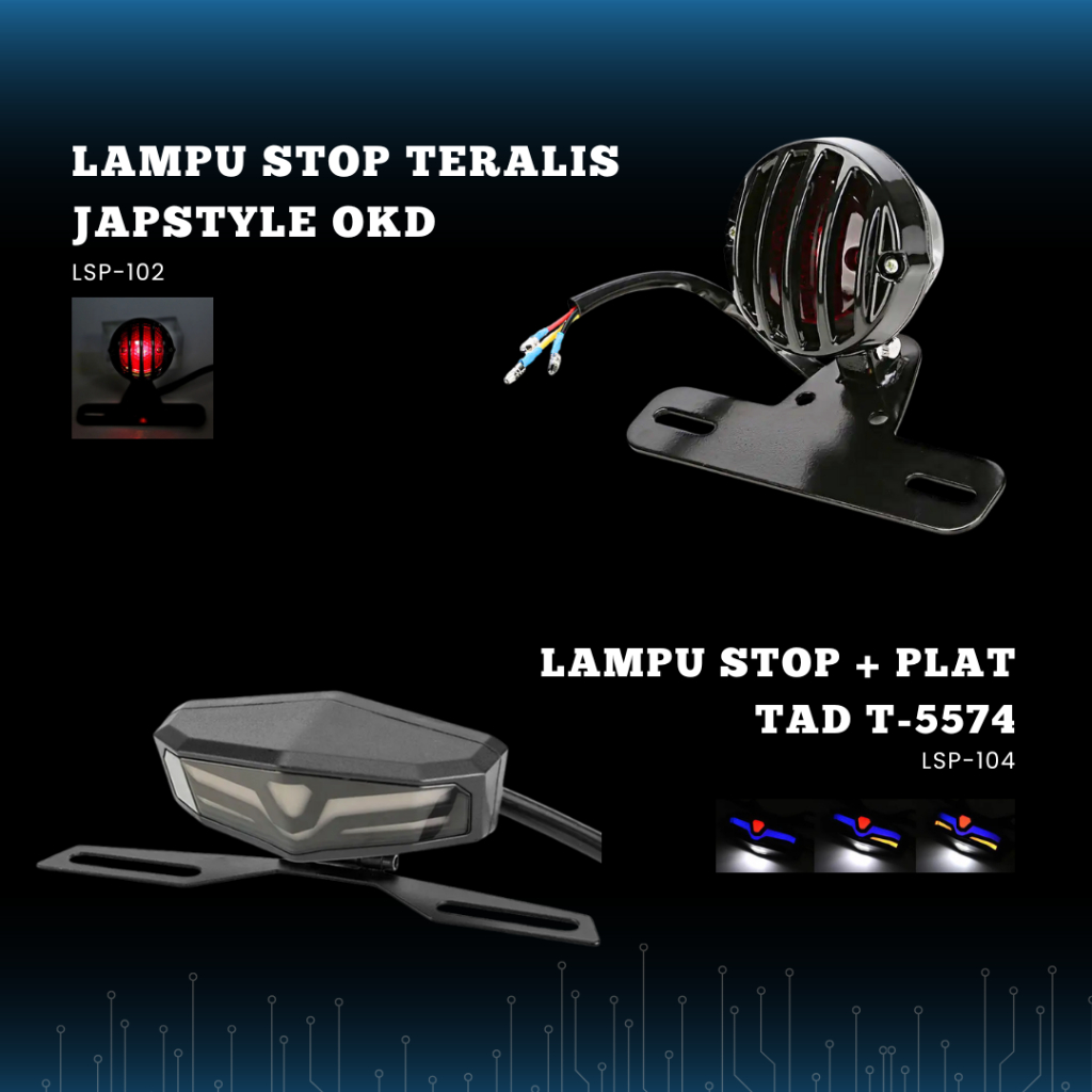 Stoplamp Lampu Stop Rem Belakang Variasi dan Model Standar Motor Byson, Vixion New, CB