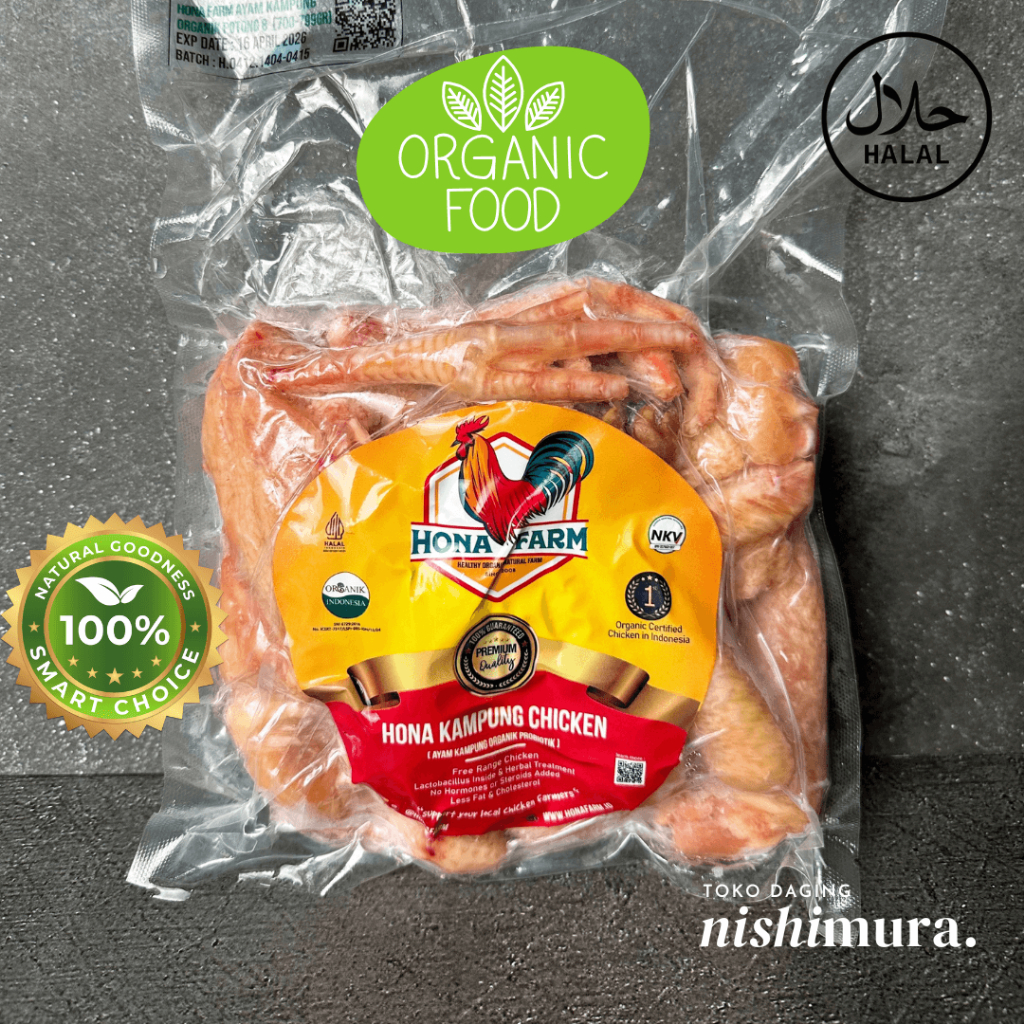 

Ayam Kampung Organik Probiotik Hona Farm Free Range Chicken Rendah Lemak Halal NKV Makan Jamu - Nishimurashop Nishimura