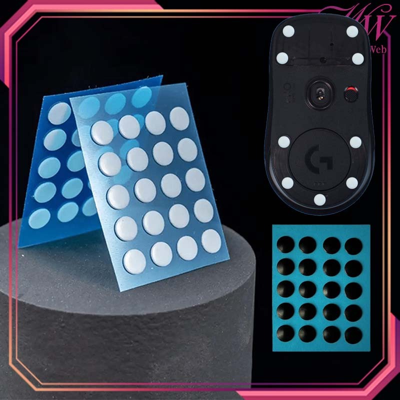 20pcs/Set Mouse Feet Glide Mouse Feet Universal Mousefeet Skates Kaki Mouse