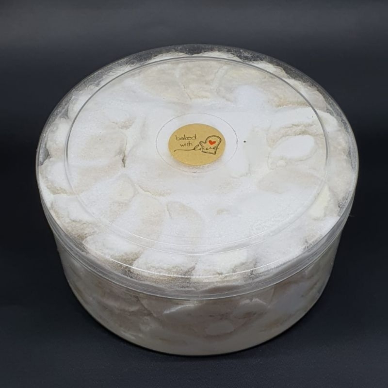 

putri salju/putri salju kemasan 500gr/toples mika bulat