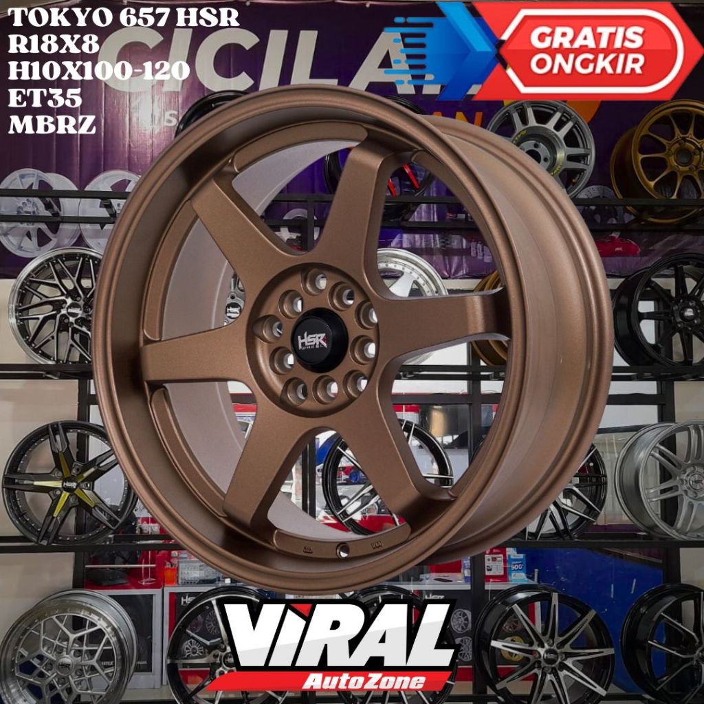 Velg Mobil Ring 18 TE37 HSR TOKYO R18 UNTUK BMW , FT86 , YARIS CROSS , SUBARU BRZ
