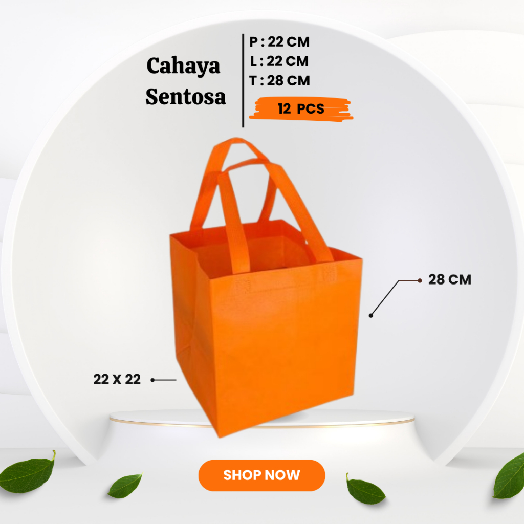 

[12 pcs] Tas Hajatan 22x22 Tinggi 28 cm / Tas Box Nasi / Tas Kain Spunbond