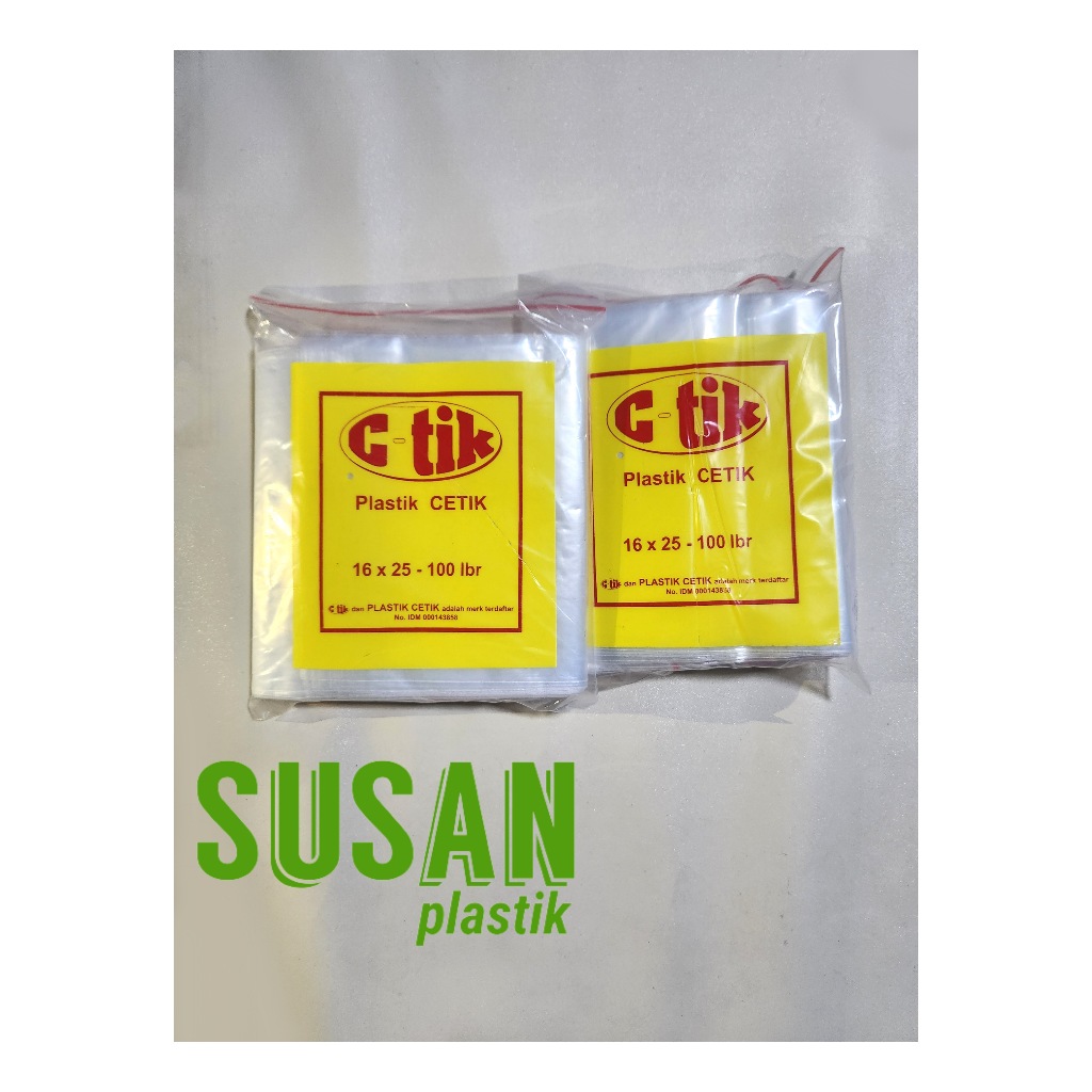 PLASTIK PE KLIP 16X25 TEBAL 40 MICRON