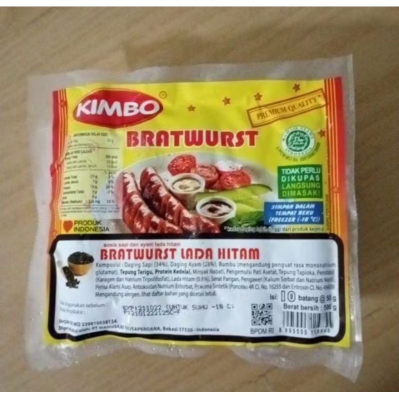 

Kimbo Sosis Bratwurst | Sosis Bakar Jumbo | Lada Hitam