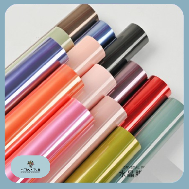 

Kertas Buket Bunga Bunga Full Color Transparan Flower Wrapping Paper Full Color OPP TRANSPARENT KB102
